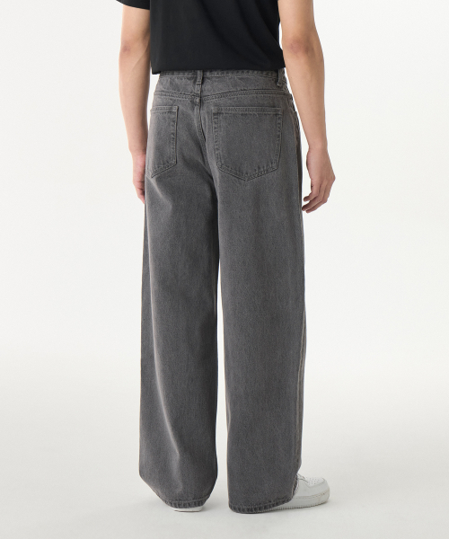 MUSINSA STANDARD（ムシンサスタンダード）の「ビッグワイドデニムパンツ[グレー]（デニムパンツ・メンズ・その他・38/40/42/26/27/28/29/30/31/32/33/34/36）」の2枚目の写真