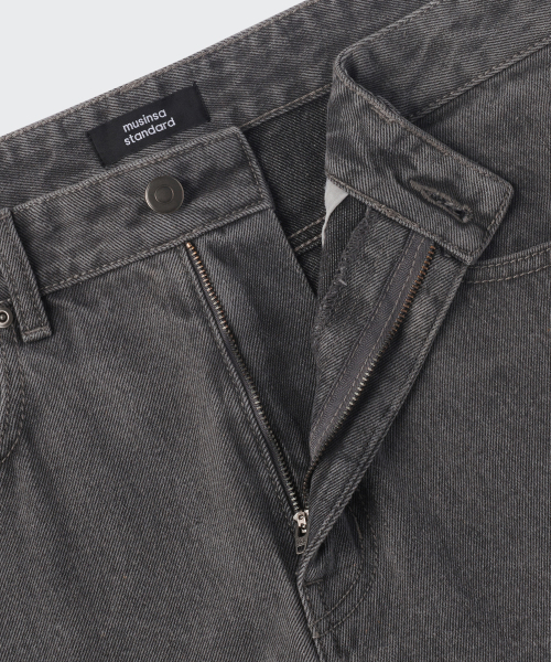 MUSINSA STANDARD（ムシンサスタンダード）の「ビッグワイドデニムパンツ[グレー]（デニムパンツ・メンズ・その他・38/40/42/26/27/28/29/30/31/32/33/34/36）」の3枚目の写真