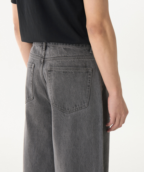 セール】ビッグワイドデニムパンツ[グレー]（デニムパンツ）｜MUSINSA