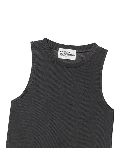 THE GREEN LAB（ザグリーンラボ）の「ピグメントDリングノースリーブトップス[チャコールグレー]（Tシャツ/カットソー・レディース・その他・FREE）」の10枚目の写真