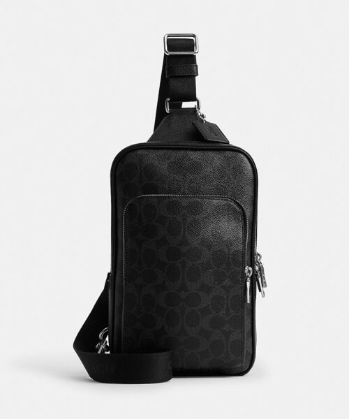 COACH（コーチ）の「フェリックス スリング バッグ・シグネチャー キャンバス（ボディバッグ/ウエストポーチ・メンズ・ブラック系その他・ONE）」の2枚目の写真