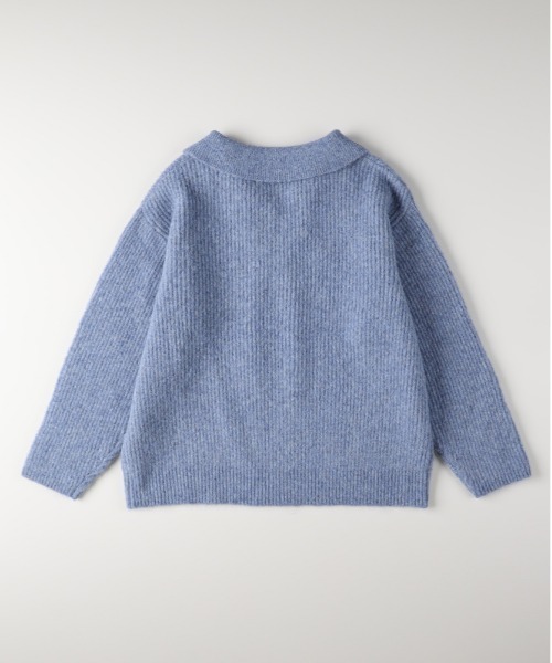 Right-on（ライトオン）の「【HONEYSUCKLE ROSE】メランジスキッパーセーター (大きめ襟/リボン付き/ゆるシルエット/フェミニン/オールシーズン)（ニット/セーター・レディース・ベージュ/ダークグレー/ブルー・L/M）」の4枚目の写真