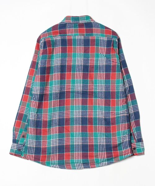 ARCADE（アーケード）の「アウター感覚の裏ボア チェックネルシャツ 長袖 / 総裏フリース（シャツ/ブラウス・メンズ・ベージュ/レッド/ブルー・M/L/LL）」の18枚目の写真