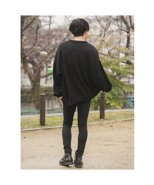 DOUBLE STEAL（ダブルスティール）の「モヘアライクオーバーサイズニット（ニット/セーター・メンズ・ブラウン/グレイッシュベージュ・FREE）」の13枚目の写真