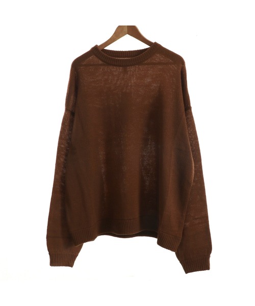 DOUBLE STEAL（ダブルスティール）の「モヘアライクオーバーサイズニット（ニット/セーター・メンズ・ブラウン/グレイッシュベージュ・FREE）」の18枚目の写真