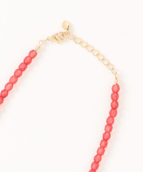 rapiecage(ラピエサージュ)の「メタルトップケシビーズネックレス(ネックレス・レディース・レッド/グリーン/ベージュ・FREE)」の8枚目の写真