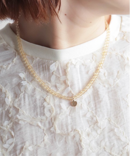 rapiecage(ラピエサージュ)の「メタルトップケシビーズネックレス(ネックレス・レディース・レッド/グリーン/ベージュ・FREE)」の1枚目の写真