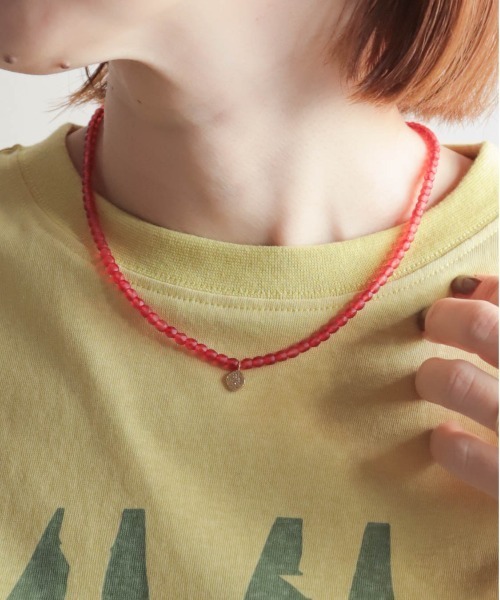 rapiecage(ラピエサージュ)の「メタルトップケシビーズネックレス(ネックレス・レディース・レッド/グリーン/ベージュ・FREE)」の16枚目の写真