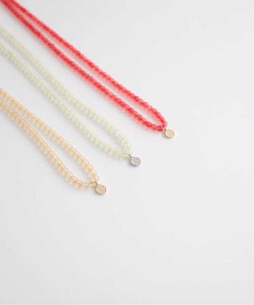 rapiecage(ラピエサージュ)の「メタルトップケシビーズネックレス(ネックレス・レディース・レッド/グリーン/ベージュ・FREE)」の12枚目の写真