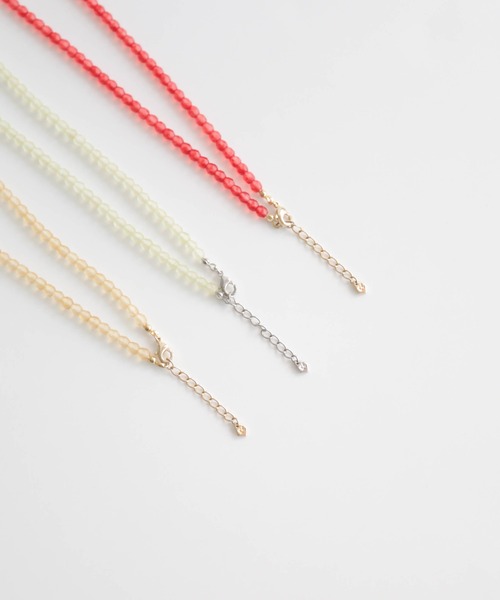 rapiecage(ラピエサージュ)の「メタルトップケシビーズネックレス(ネックレス・レディース・レッド/グリーン/ベージュ・FREE)」の13枚目の写真