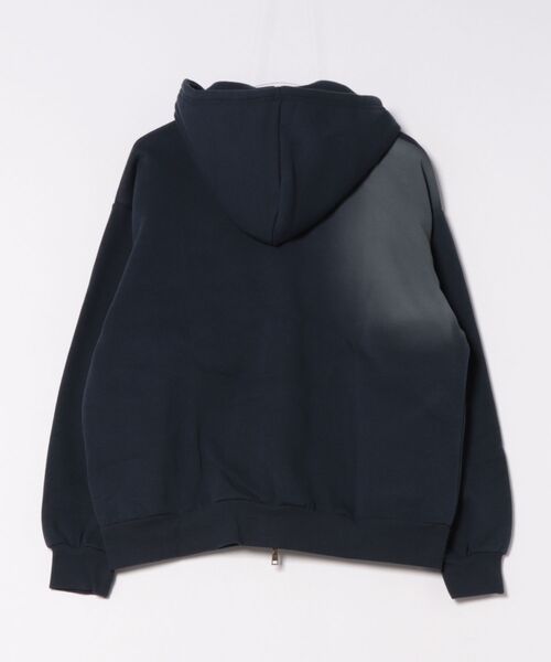 GORGE（ゴージ）の「《スプレー加工×ロゴプリント》レディース 裏起毛 ジップパーカー ストリート フェードカラー 秋冬（パーカー・レディース・ネイビー/ピンク/ブラック・F）」の15枚目の写真