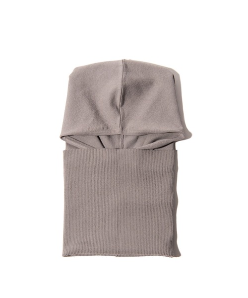 glamb（グラム）の「Knit Hoodie Snood / ニットフーディースヌード（ネックウォーマー/スヌード・メンズ・ブラック/グレー・FREE）」の4枚目の写真