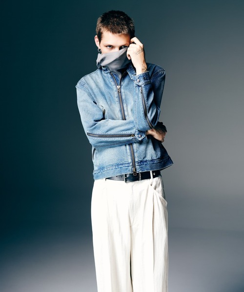 glamb（グラム）の「Knit Hoodie Snood / ニットフーディースヌード（ネックウォーマー/スヌード・メンズ・ブラック/グレー・FREE）」の13枚目の写真