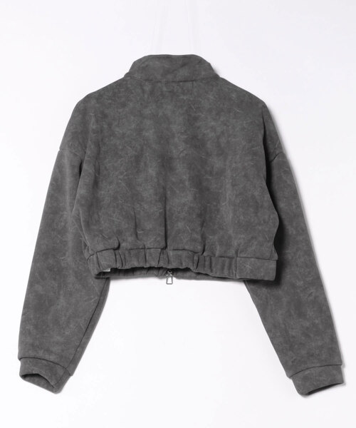 Figments（フィグメンツ）の「パイピングトラックジャケット（ブルゾン・レディース・チャコールグレー/ホワイト・FREE）」の3枚目の写真