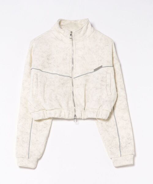 Figments（フィグメンツ）の「パイピングトラックジャケット（ブルゾン・レディース・チャコールグレー/ホワイト・FREE）」の9枚目の写真