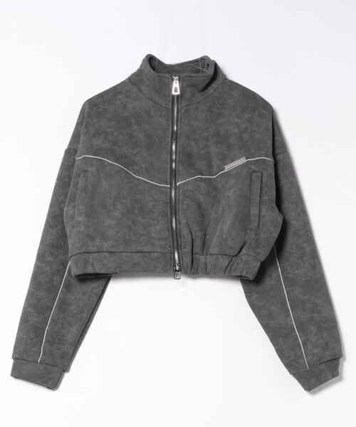 Figments（フィグメンツ）の「パイピングトラックジャケット（ブルゾン・レディース・チャコールグレー/ホワイト・FREE）」の13枚目の写真