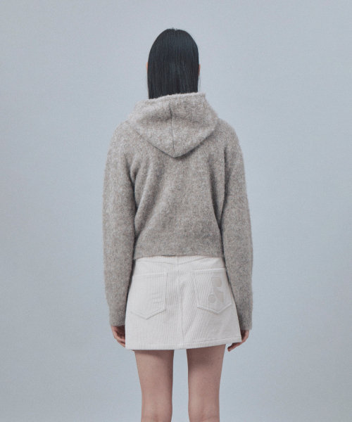 Rest&Recreation(レストアンドレクリエーション)の「HAIRY KNIT HOOD ZIP-UP - BROWN(ニット/セーター・レディース・その他・ONE)」の5枚目の写真