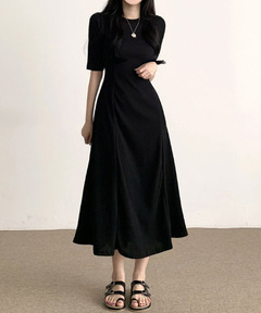 セール】【LEJA】ビスチェ風ウエストベルト付き花柄レースキラキラ刺繍