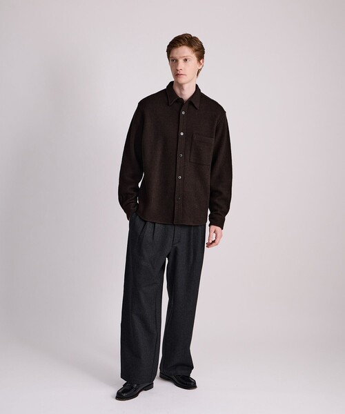 Saturdays NYC(サタデーズ ニューヨークシティ )の「George Wool Wide Two Tuck Pants(その他パンツ・メンズ・ブラック・S/L/X-SMALL/M)」の3枚目の写真