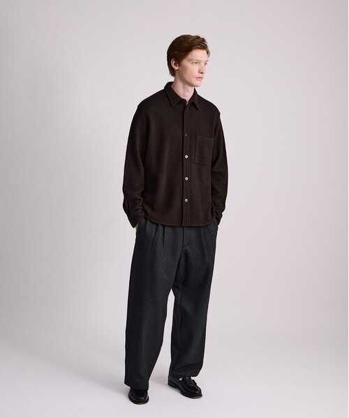 Saturdays NYC(サタデーズ ニューヨークシティ )の「George Wool Wide Two Tuck Pants(その他パンツ・メンズ・ブラック・S/L/X-SMALL/M)」の4枚目の写真