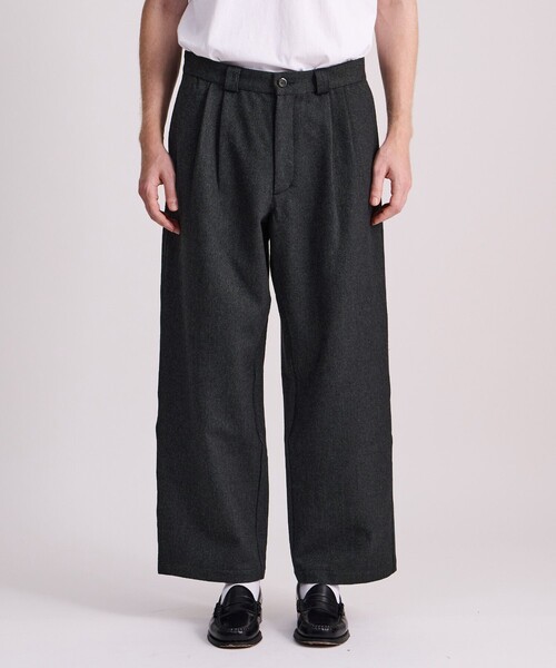 Saturdays NYC(サタデーズ ニューヨークシティ )の「George Wool Wide Two Tuck Pants(その他パンツ・メンズ・ブラック・S/L/X-SMALL/M)」の1枚目の写真