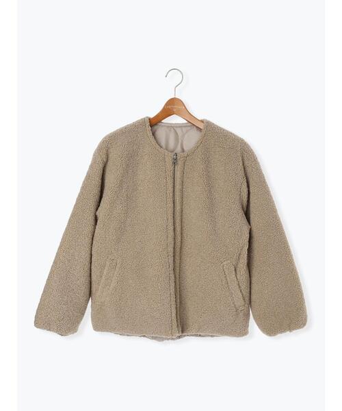 Lugnoncure（ルノンキュール）の「リバーシブルボアブルゾン（ブルゾン・レディース・ベージュ/モカ/チャコールグレー/オフホワイト・M/L）」の15枚目の写真