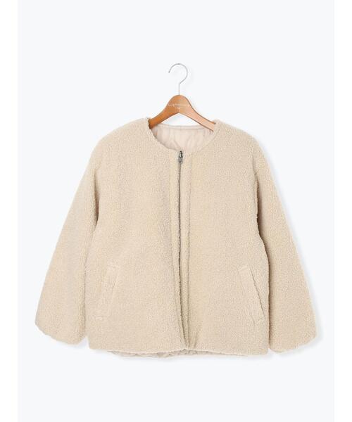 Lugnoncure（ルノンキュール）の「リバーシブルボアブルゾン（ブルゾン・レディース・ベージュ/モカ/チャコールグレー/オフホワイト・M/L）」の16枚目の写真