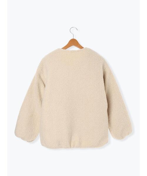 Lugnoncure（ルノンキュール）の「リバーシブルボアブルゾン（ブルゾン・レディース・ベージュ/モカ/チャコールグレー/オフホワイト・M/L）」の17枚目の写真