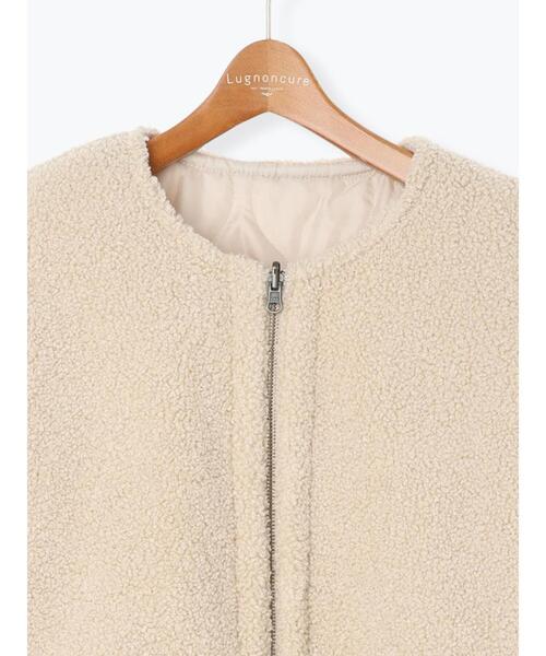 Lugnoncure（ルノンキュール）の「リバーシブルボアブルゾン（ブルゾン・レディース・ベージュ/モカ/チャコールグレー/オフホワイト・M/L）」の18枚目の写真