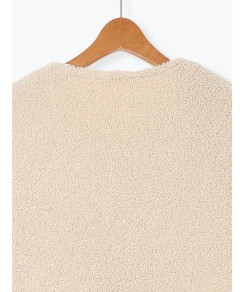 Lugnoncure（ルノンキュール）の「リバーシブルボアブルゾン（ブルゾン・レディース・ベージュ/モカ/チャコールグレー/オフホワイト・M/L）」の9枚目の写真