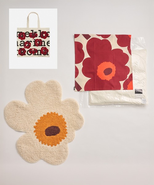 marimekko（マリメッコ）の「【ノベルティ付】Unikko / Cushion Cover & Bath mat + Inner Cushion set（クッション/クッションカバー・レディース・ワインレッド・FREE）」の13枚目の写真