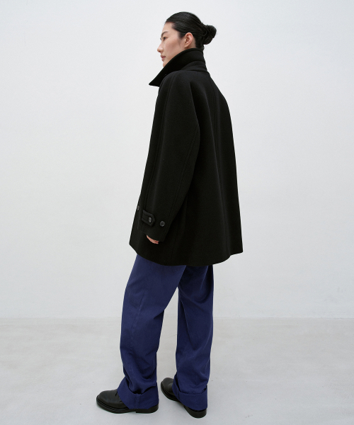 INSILENCE WOMEN(インサイレンスウーマン)の「ソフトハーフバルマカンコート ブラック(チェスターコート・レディース・その他・SMALL/MEDIUM)」の3枚目の写真