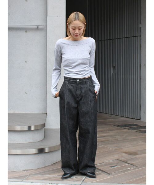 Ungrid（アングリッド）の「ギャザーデザインフィットニット（ニット/セーター・レディース・チャコールグレー/ライトグレー/レッド・FREE）」の10枚目の写真