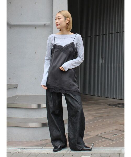 Ungrid（アングリッド）の「ギャザーデザインフィットニット（ニット/セーター・レディース・チャコールグレー/ライトグレー/レッド・FREE）」の12枚目の写真