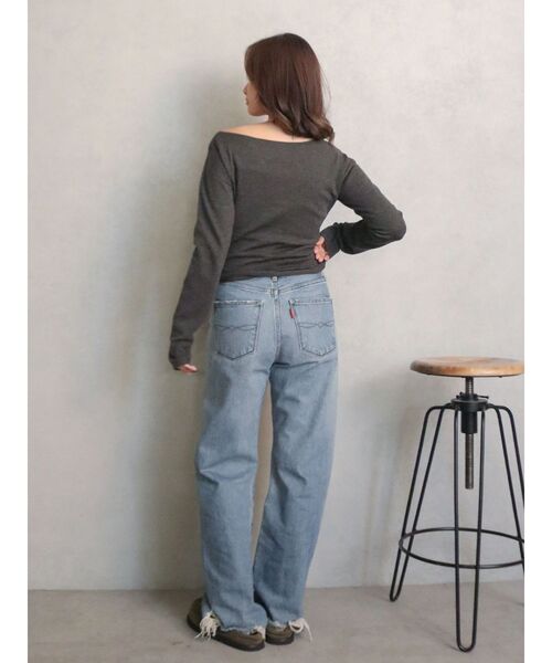 Ungrid（アングリッド）の「ギャザーデザインフィットニット（ニット/セーター・レディース・チャコールグレー/ライトグレー/レッド・FREE）」の18枚目の写真