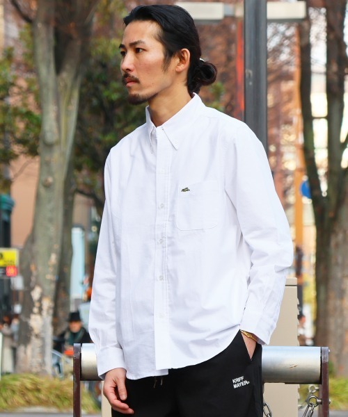 KRIFF MAYER(クリフメイヤー)の「ワンポイント刺繍オックスシャツ(シャツ/ブラウス・メンズ・サックスブルー/ブラック/オフホワイト/ネイビー・MEDIUM/X-LARGE/LARGE)」の8枚目の写真