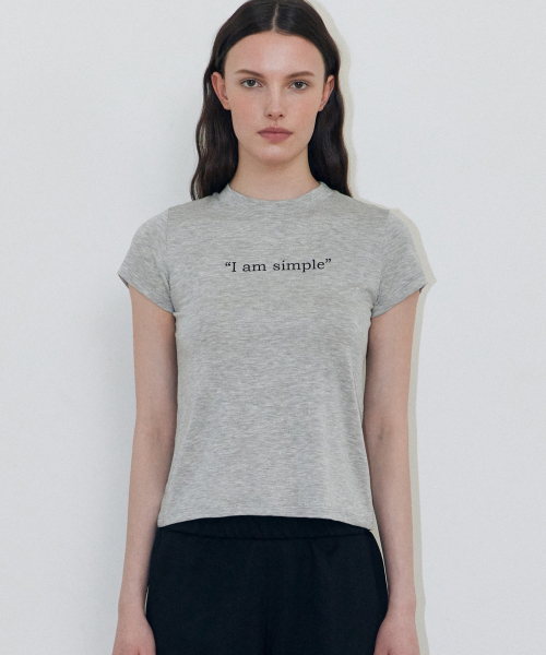 LADY VOLUME(レディーボリューム)の「アイ エム シンプル Tシャツ (GREY)(Tシャツ/カットソー・レディース・その他・MEDIUM/SMALL)」の2枚目の写真