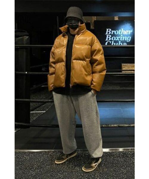 QT8 GARMENTS(キューティーエイトガーメント)の「TL合成皮革ダックダウンショートパディング(ブラウン)(ダウンジャケット/コート・レディース・その他・MEDIUM)」の4枚目の写真