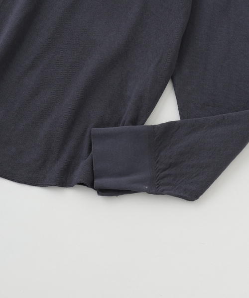 SAVE KHAKI UNITED（セーブカーキユナイテッド）の「SAVE KHAKI UNITED / セーブ カーキ ユナイテッド ポインテル ヘンリー ネック ロンT（Tシャツ/カットソー・メンズ・ブラック系その他/ブラウン/ホワイト・MEDIUM/X-LARGE/LARGE）」の6枚目の写真