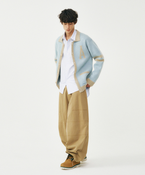 FROM ARLES（フロムアルル）の「ワイドペルティグコットンパンツ / ベージュ（スウェットパンツ・メンズ・ベージュ・LARGE/MEDIUM）」の2枚目の写真