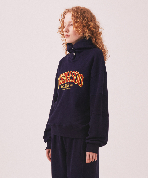 MENASOO（ミナス）の「MNS Seoul Hoodie_Navy（パーカー・レディース・ネイビー・F）」の2枚目の写真