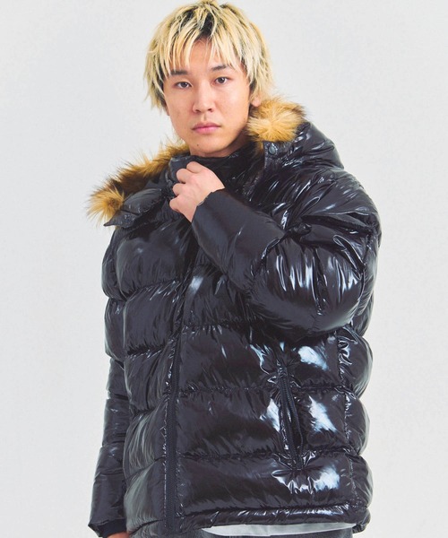 GALLIS ADDICTION(ガリスアディクション)の「GA SHINY FUR PUFF-JACKET(その他アウター・メンズ・ブラック/レオパード/カモフラージュ・M/L)」の4枚目の写真