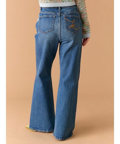 WEB限定00サイズ】ストレッチフレアデニムパンツ（デニムパンツ