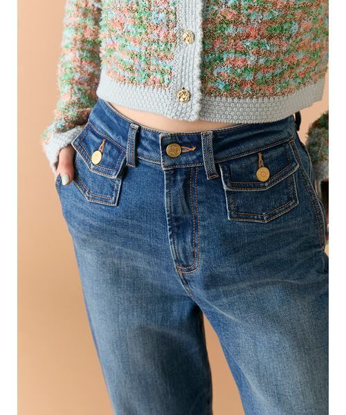 LILY BROWN(リリーブラウン)の「【WEB限定00サイズ】ストレッチフレアデニムパンツ(デニムパンツ・レディース・ブルー/イエロー/その他・0/1)」の14枚目の写真