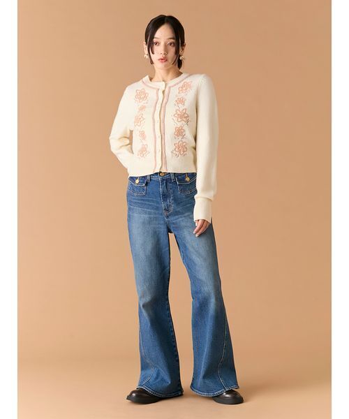 LILY BROWN(リリーブラウン)の「【WEB限定00サイズ】ストレッチフレアデニムパンツ(デニムパンツ・レディース・ブルー/イエロー/その他・0/1)」の10枚目の写真