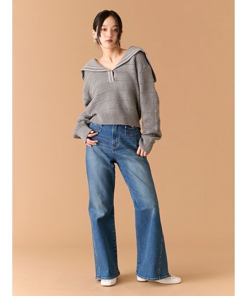 LILY BROWN(リリーブラウン)の「【WEB限定00サイズ】ストレッチフレアデニムパンツ(デニムパンツ・レディース・ブルー/イエロー/その他・0/1)」の11枚目の写真