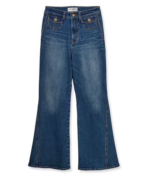 LILY BROWN(リリーブラウン)の「【WEB限定00サイズ】ストレッチフレアデニムパンツ(デニムパンツ・レディース・ブルー/イエロー/その他・0/1)」の4枚目の写真