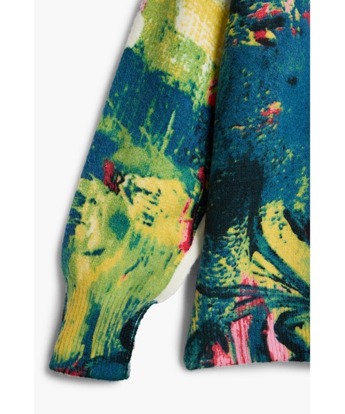 Desigual(デシグアル)の「カラフルフローラル クルーネック スウェットサイバーシャツ(ニット/セーター・レディース・グリーン・S/M/L)」の4枚目の写真