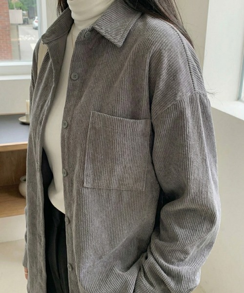 cammie(キャミー)の「コーデュロイシャツ(シャツ/ブラウス・レディース・アイボリー・M/L)」の9枚目の写真