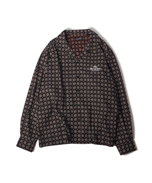 NineMicrophones(ナインマイクロフォンズ)の「OPEN COLLAR WIDE SHIRT(シャツ/ブラウス・メンズ・グリーン/ブラック・LARGE)」の9枚目の写真